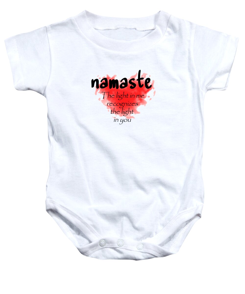 T-shirt Design Baby Onesie featuring the tapestry - textile Namaste by Az Jackson