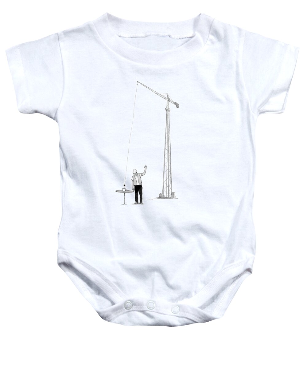 Captionless Baby Onesie featuring the drawing New Yorker July 26, 2021 by Will McPhail