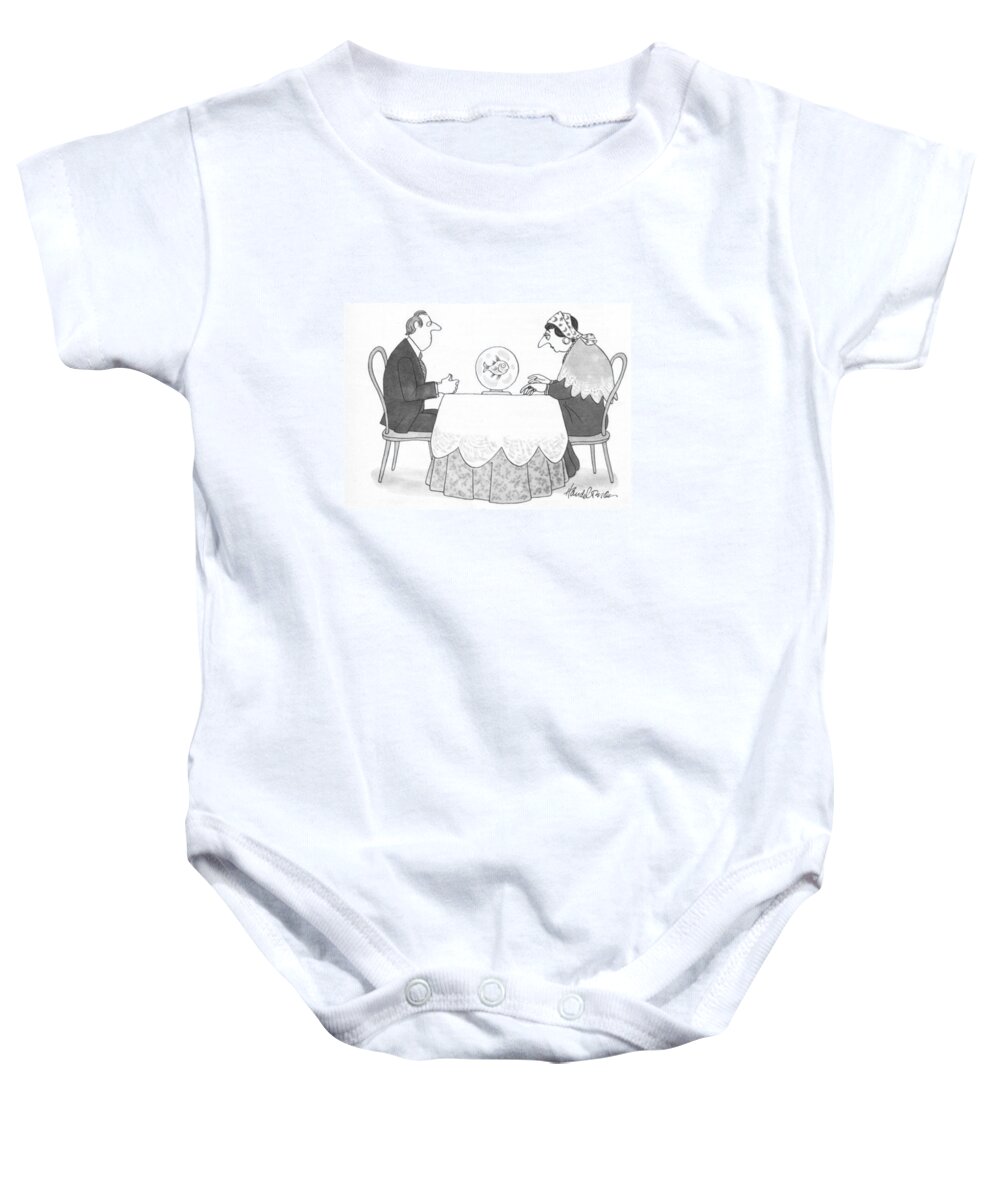 Captionless Baby Onesie featuring the drawing New Yorker July 30, 1979 by JB Handelsman