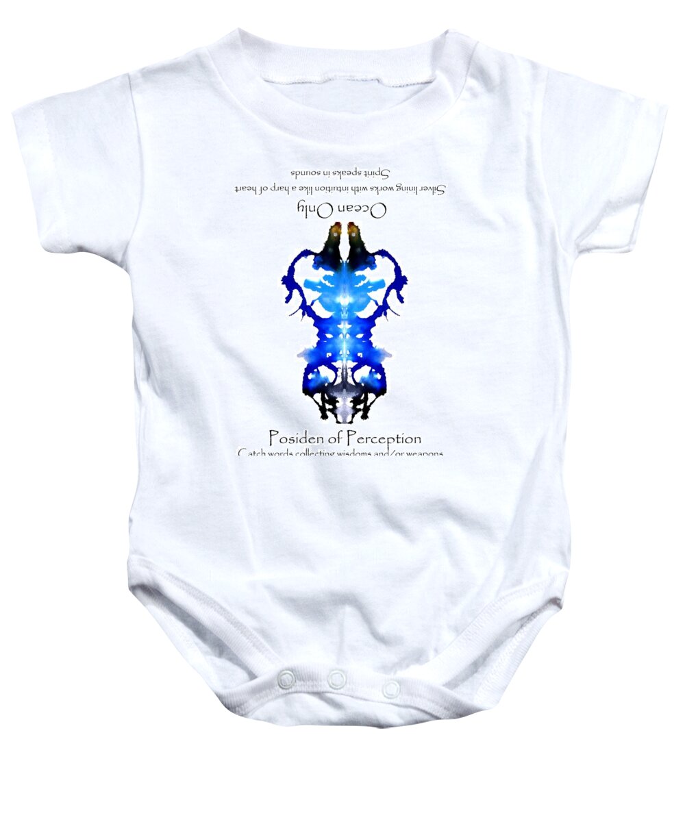 Abstract Baby Onesie featuring the painting Ocean Only Holistic by Stephenie Zagorski