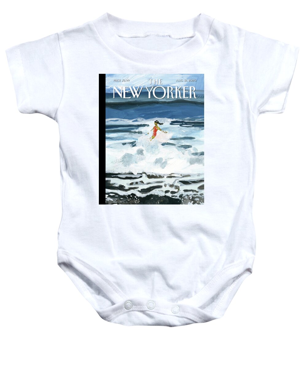 Summer Baby Onesie featuring the painting Out Of The Blue by Gayle Kabaker