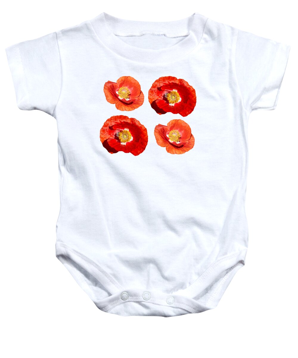 Ornamental Poppy Baby Onesie featuring the photograph Poppy Design 2021-1 by Thomas Young