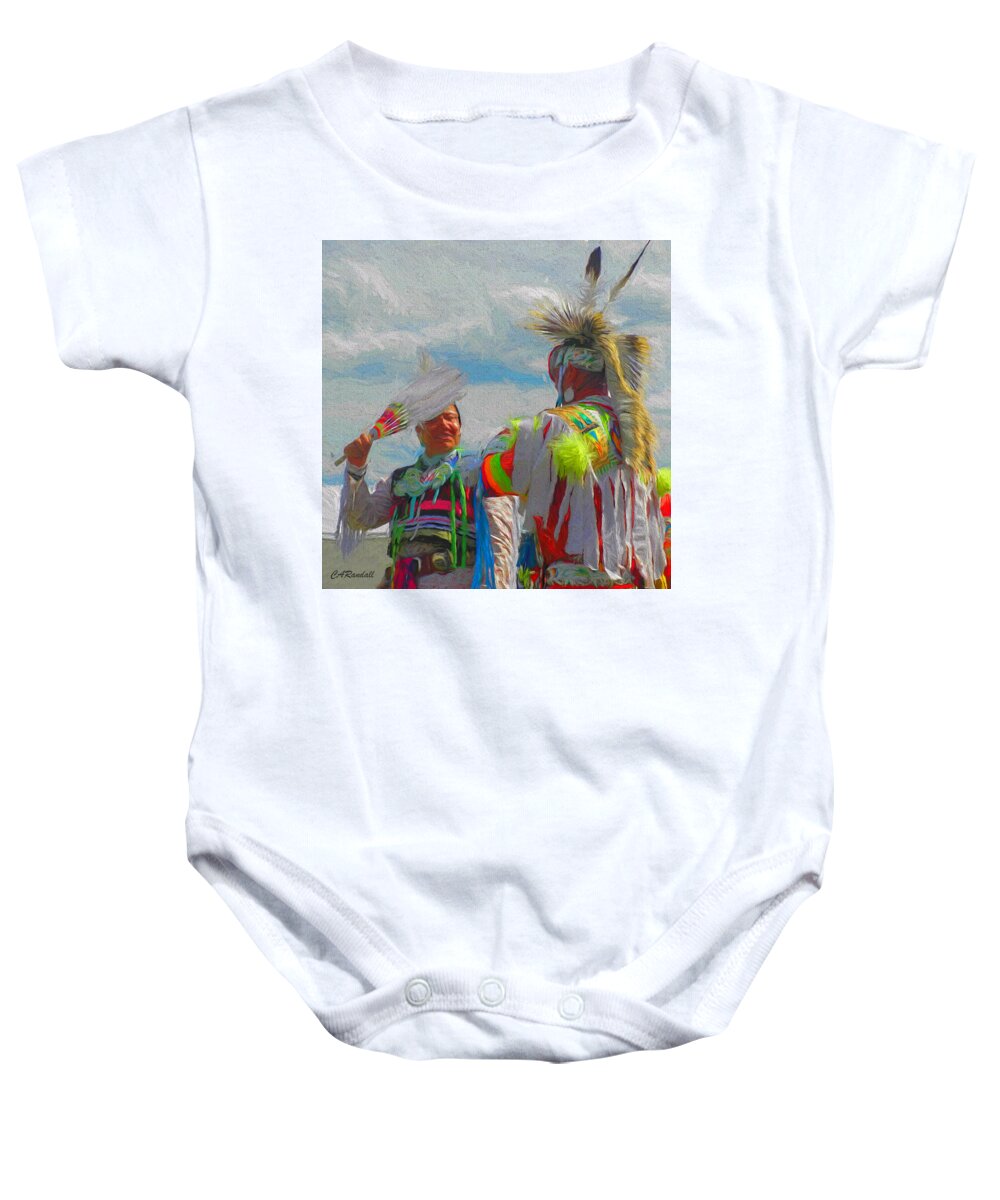 Native American Baby Onesie featuring the photograph Pow Wow Blessings by Carol Randall