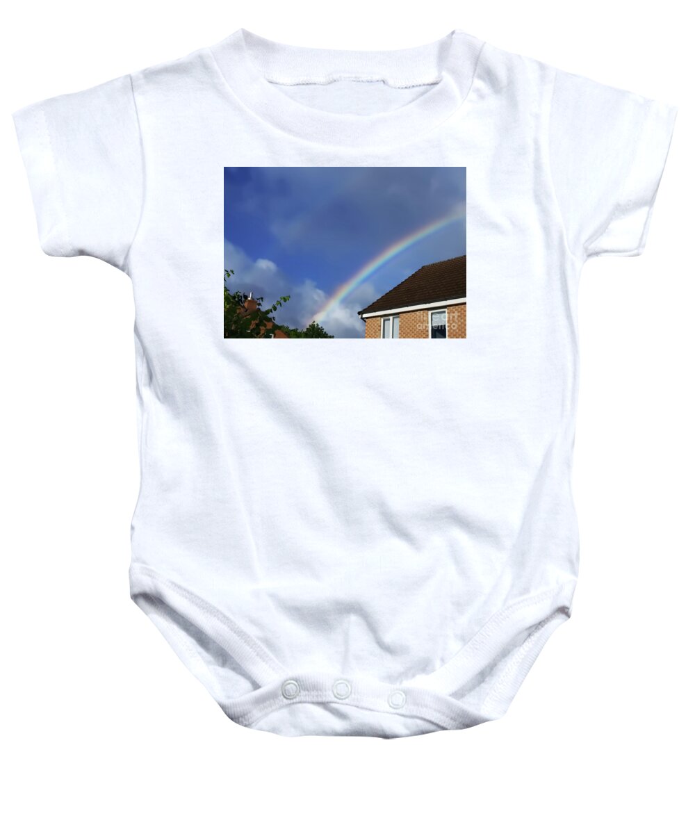 Rainbow Baby Onesie featuring the photograph Rainbow over Middleton by Pics By Tony