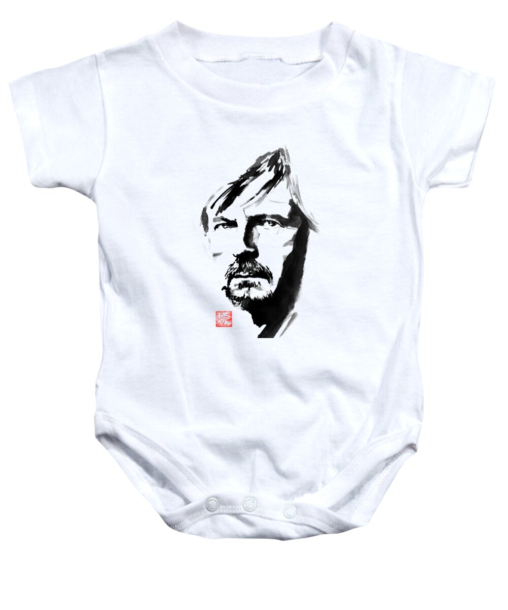 Renaud Baby Onesie featuring the painting Renaud by Pechane Sumie