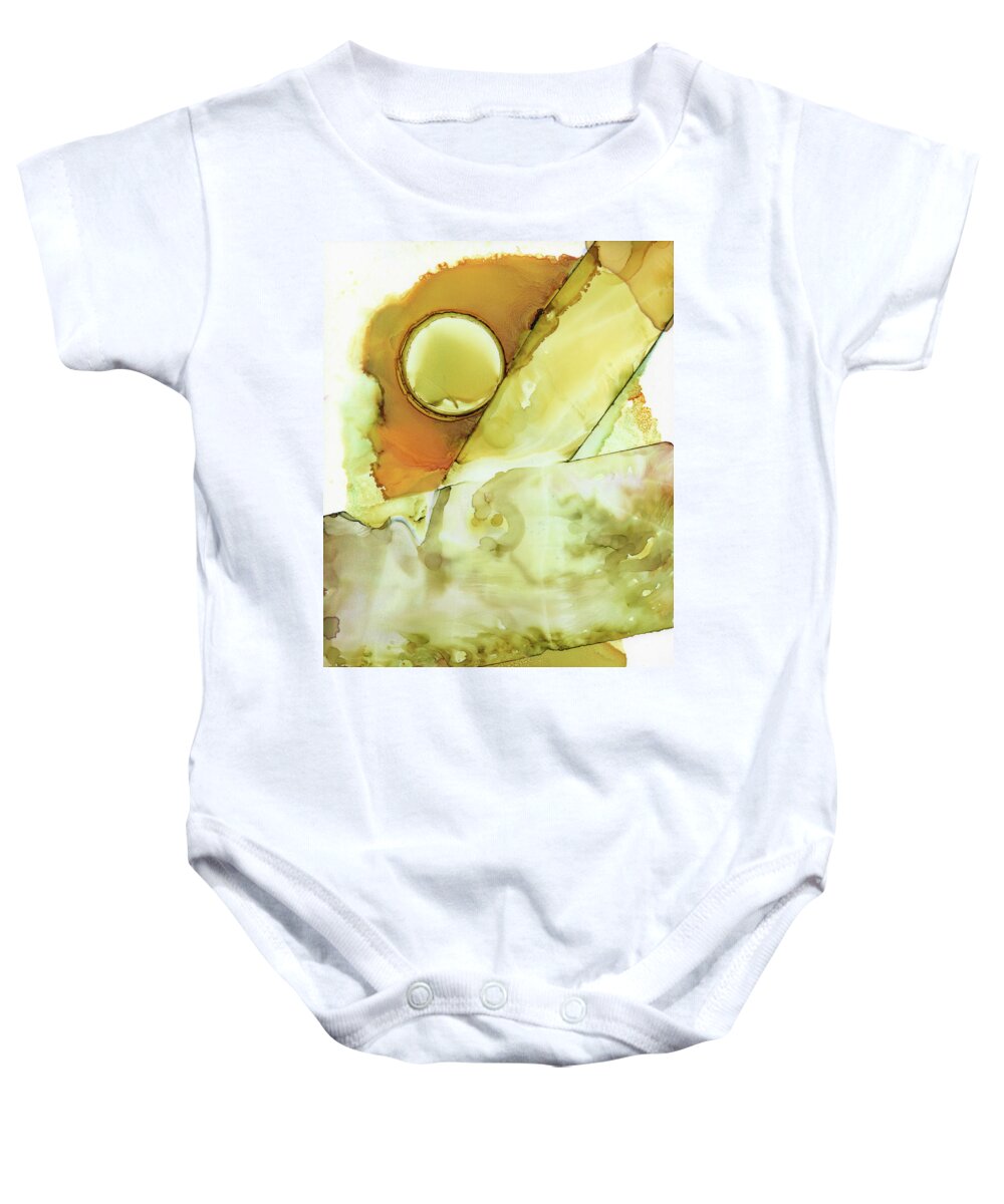Bold Baby Onesie featuring the painting Rising by Christy Sawyer