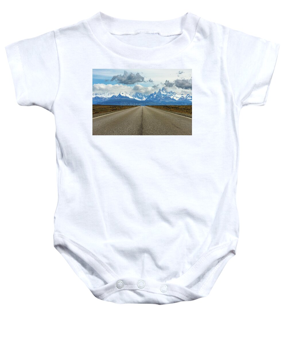 Patagonia Baby Onesie featuring the photograph Road To Fitz Roy by Marla Brown