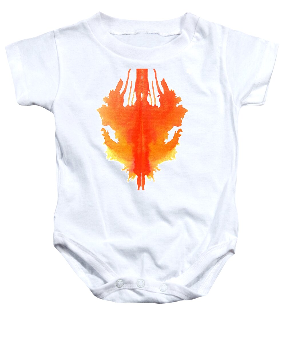 Abstract Baby Onesie featuring the painting Sacral by Stephenie Zagorski