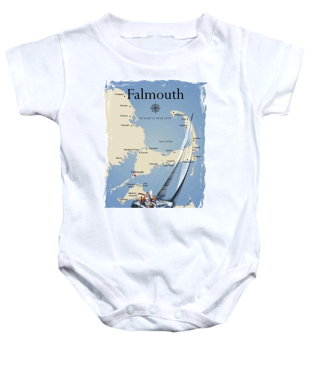 Sailing Baby Onesie featuring the photograph Sail Falmouth by Bruce Gannon