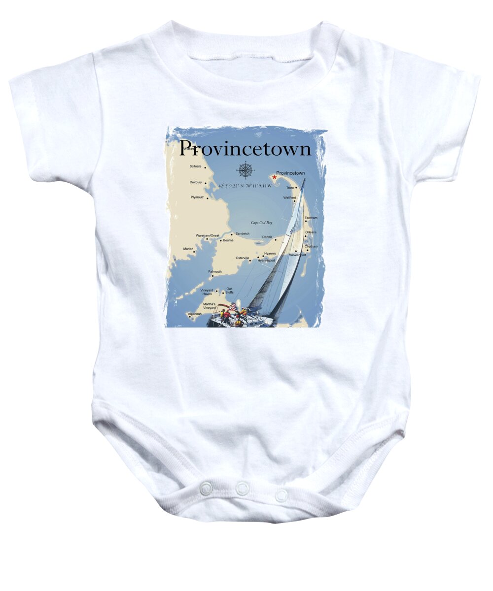 Sailing Baby Onesie featuring the photograph Sail Provincetown by Bruce Gannon