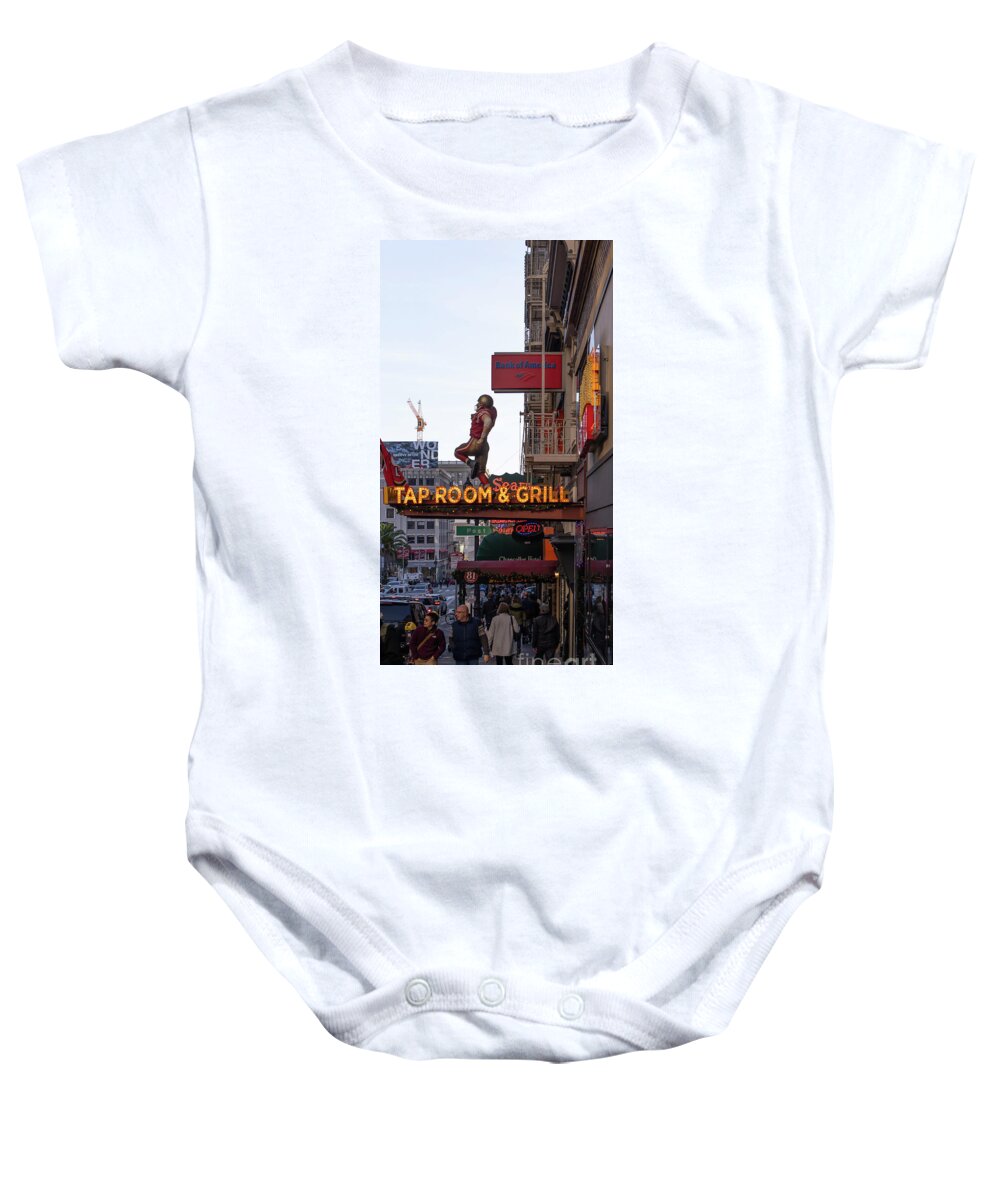 Wingsdomain Baby Onesie featuring the photograph San Francisco Tap Room and Grill Restaurant R1830 by Wingsdomain Art and Photography