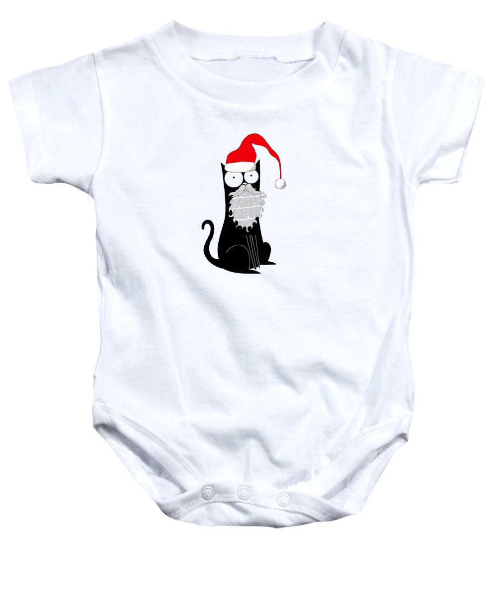 Christmas Baby Onesie featuring the mixed media Santa Claws by Andrew Hitchen