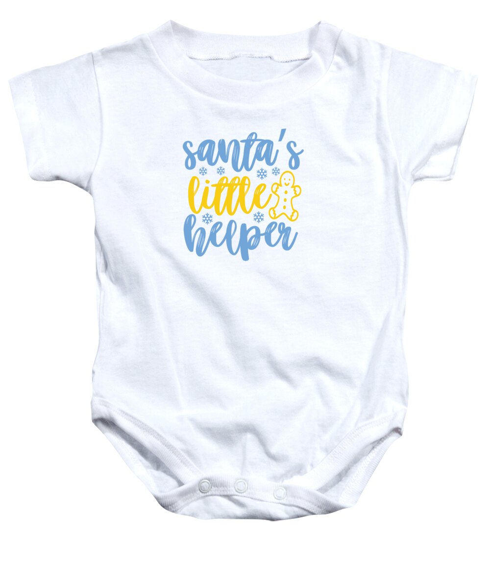 Boxing Day Baby Onesie featuring the digital art Santas Little Helper by Jacob Zelazny