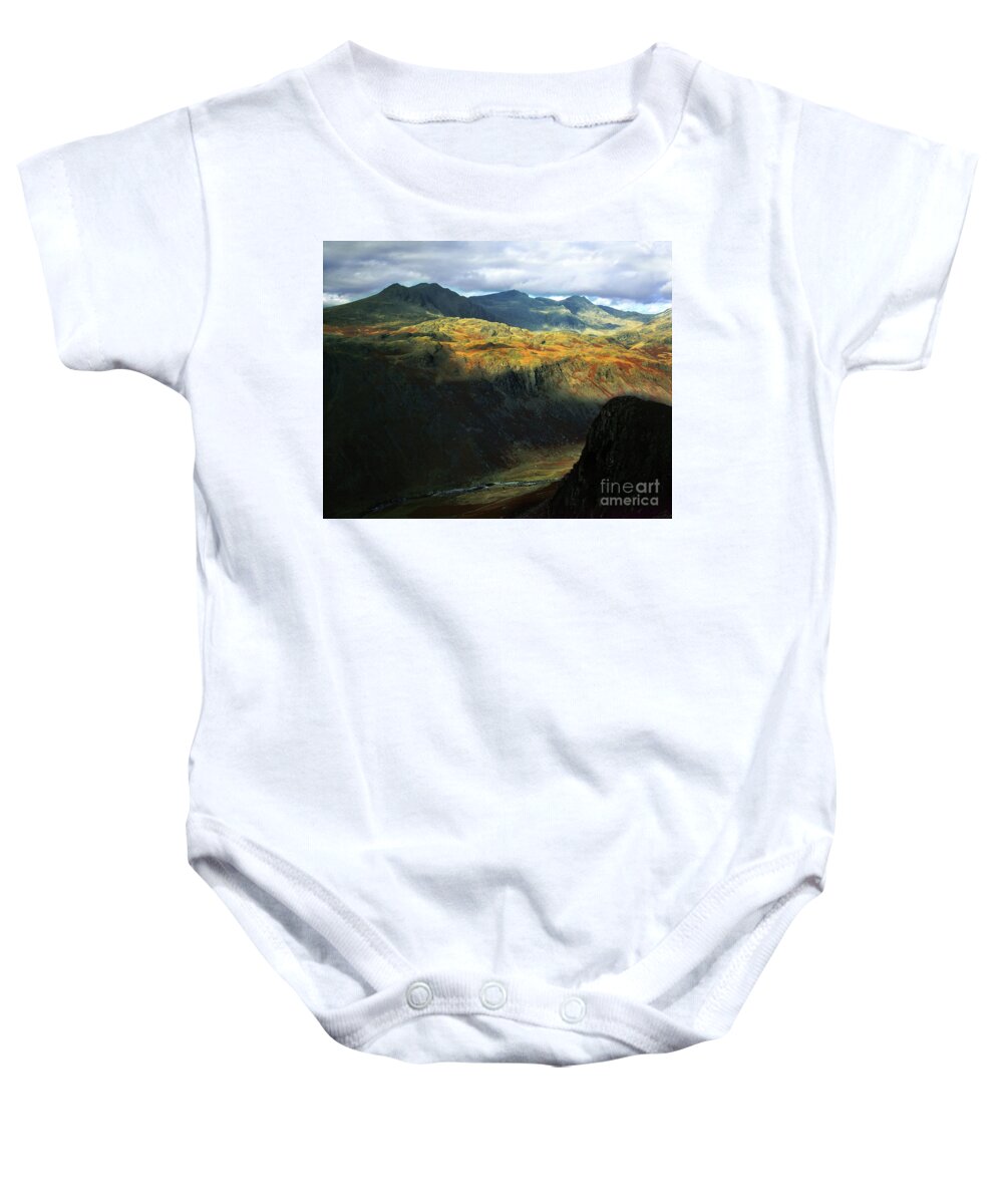 Scafell Baby Onesie featuring the photograph Scafell range by Robert Douglas