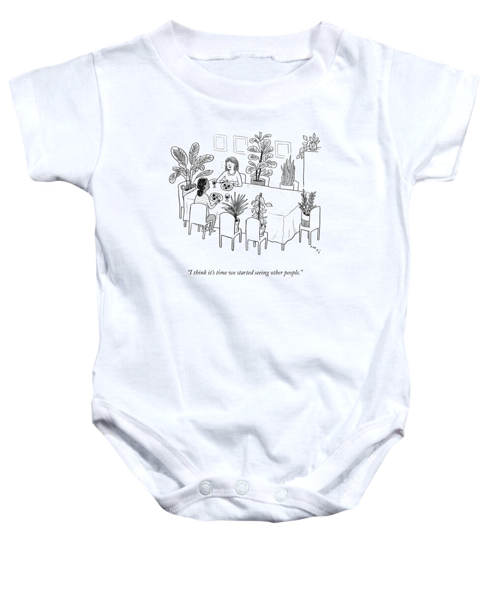 I Think It's Time We Started Seeing Other People. Baby Onesie featuring the drawing Seeing Other People by Zoe Si