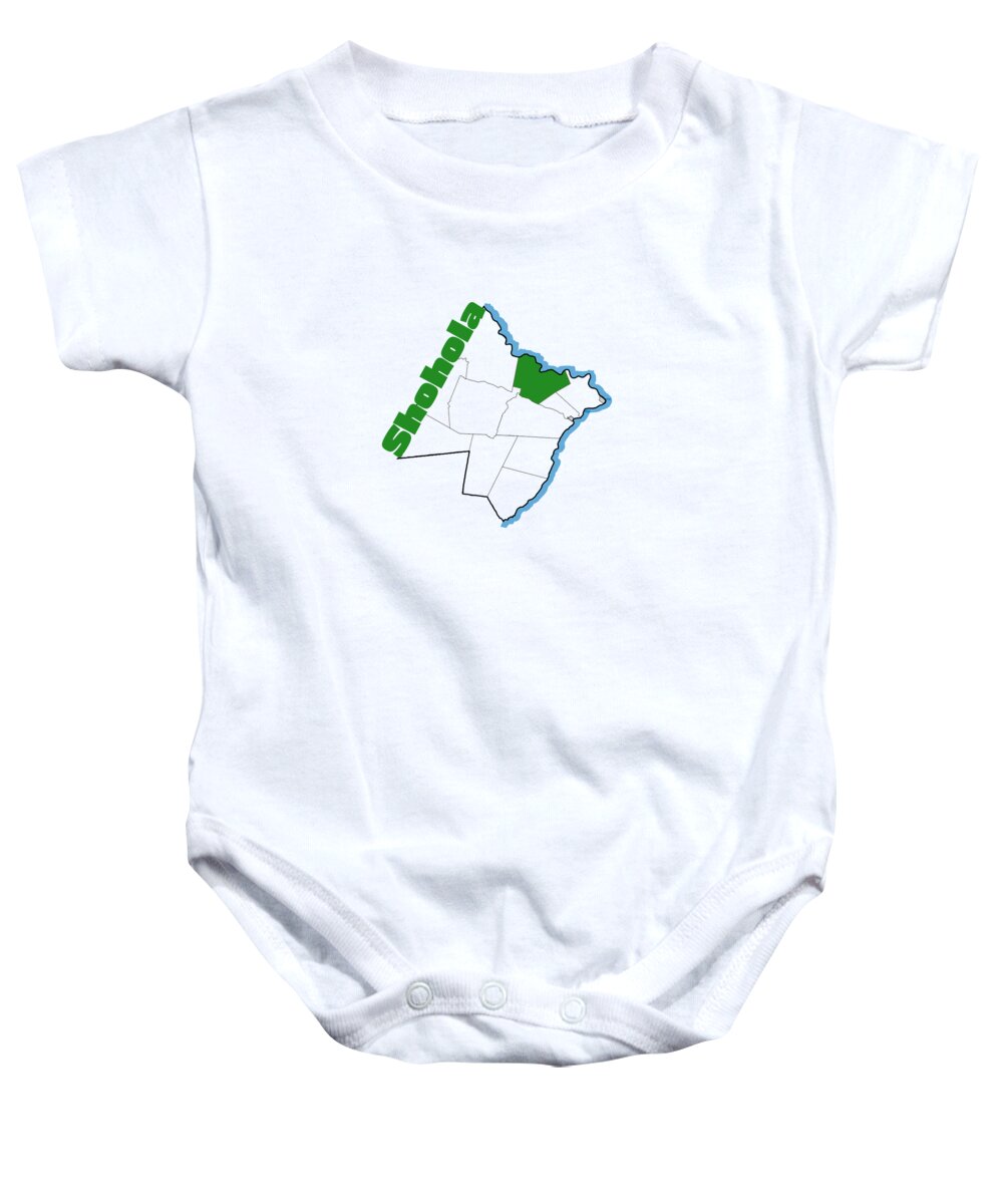 United States Baby Onesie featuring the digital art Shohola Pennsylvania Graphic by Amelia Pearn