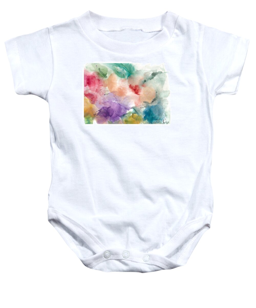Water Baby Onesie featuring the painting Sky by Loretta Coca