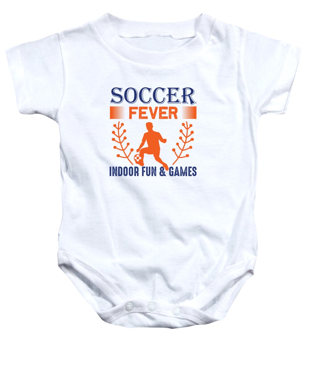 Soccer Baby Onesie featuring the digital art Soccer fever indoor fun and games by Jacob Zelazny