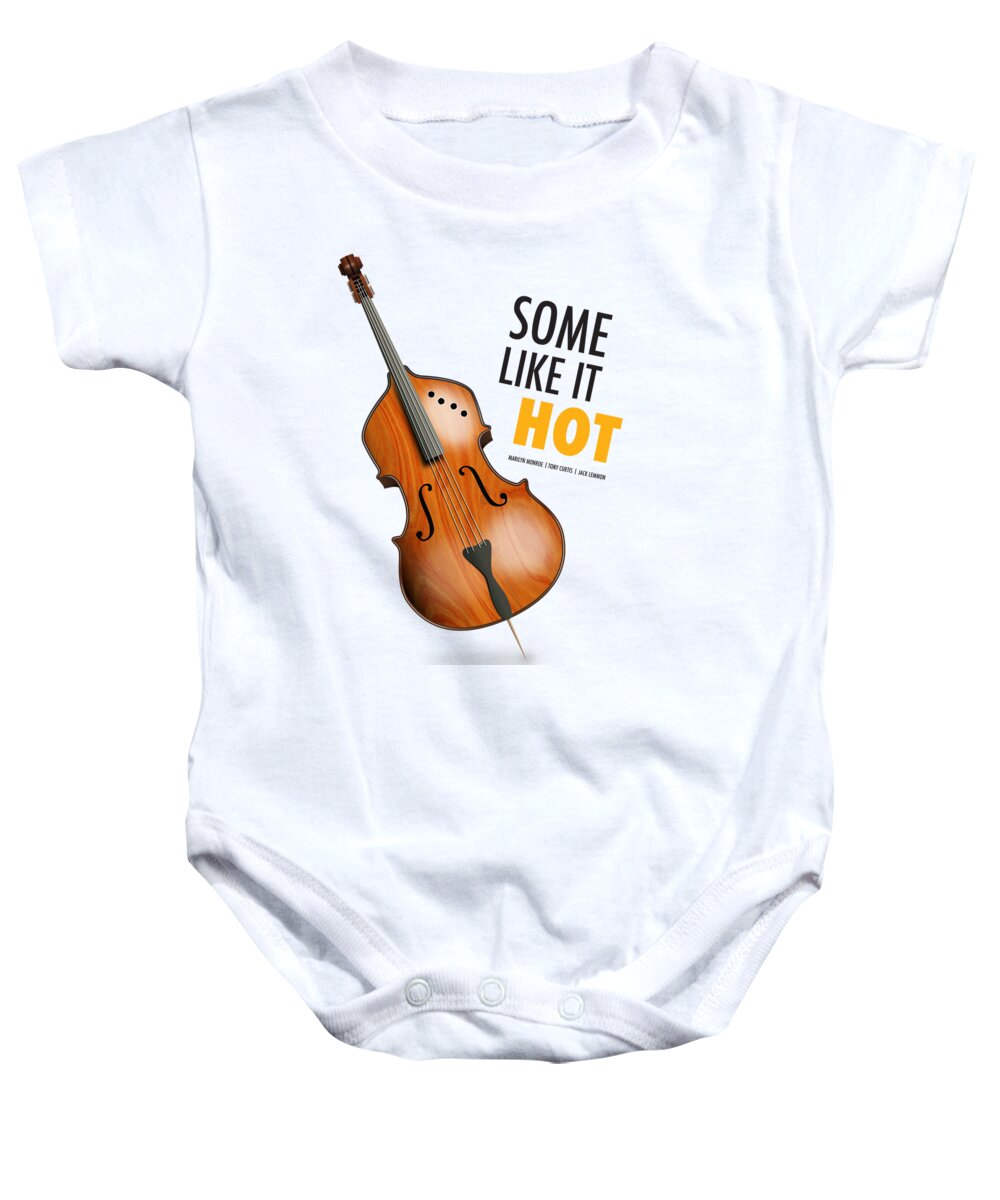 Some Like It Hot Baby Onesie featuring the digital art Some Like It Hot - Alternative Movie Poster by Movie Poster Boy