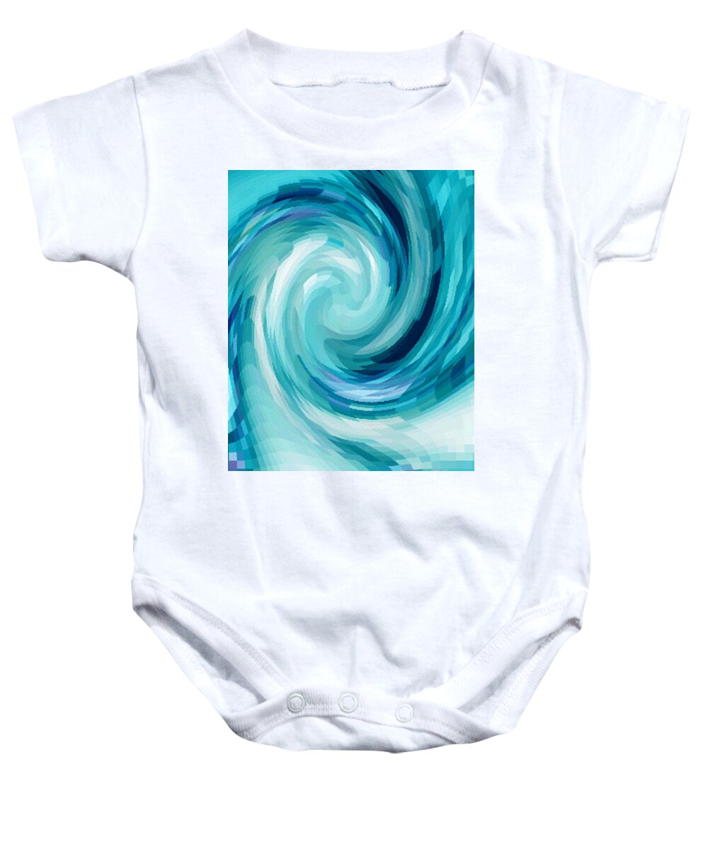 Abstract Baby Onesie featuring the digital art Spinning Naked by Vallee Johnson