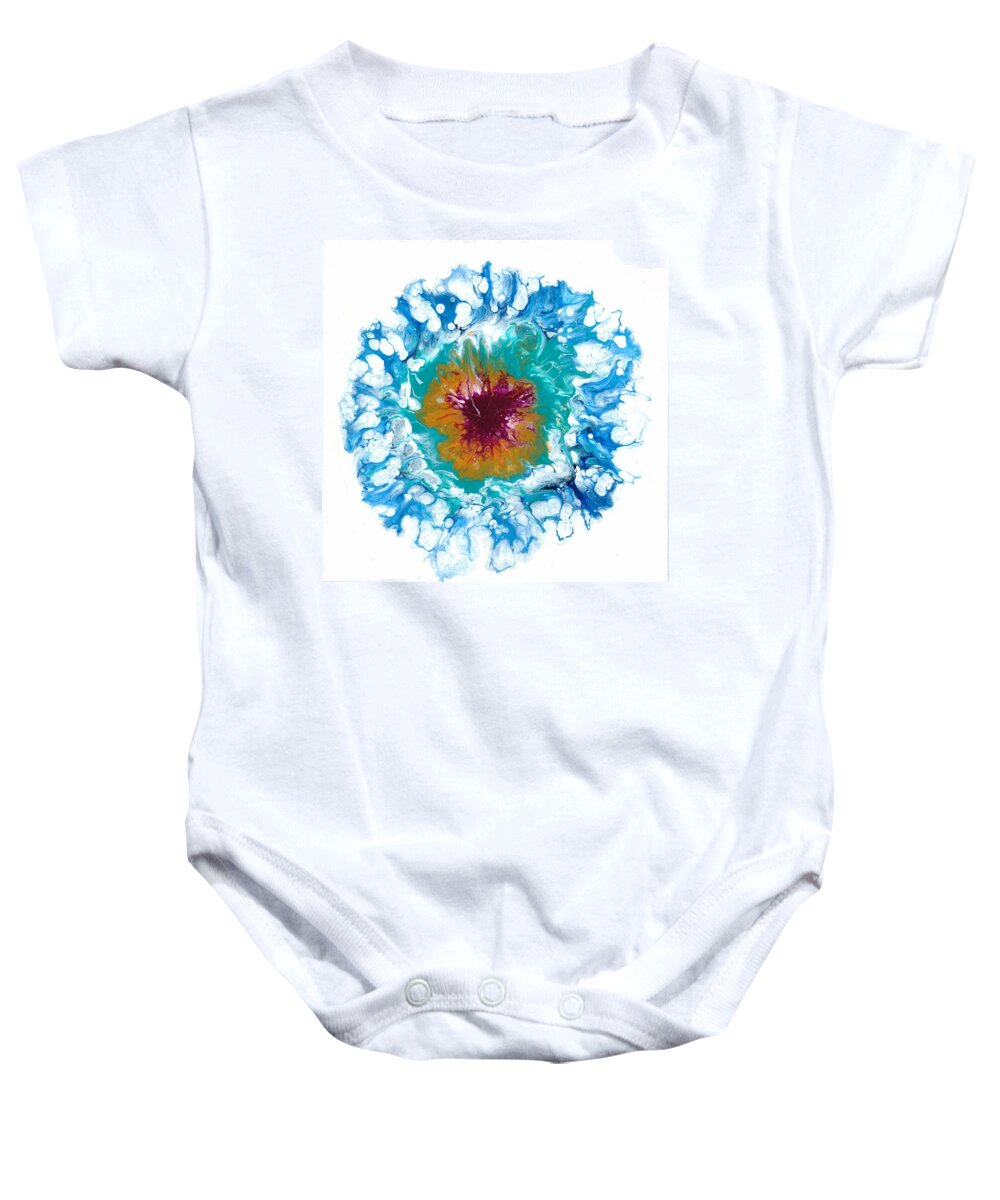 Abstract Baby Onesie featuring the painting Splash #2 by Hiroko Stumpf