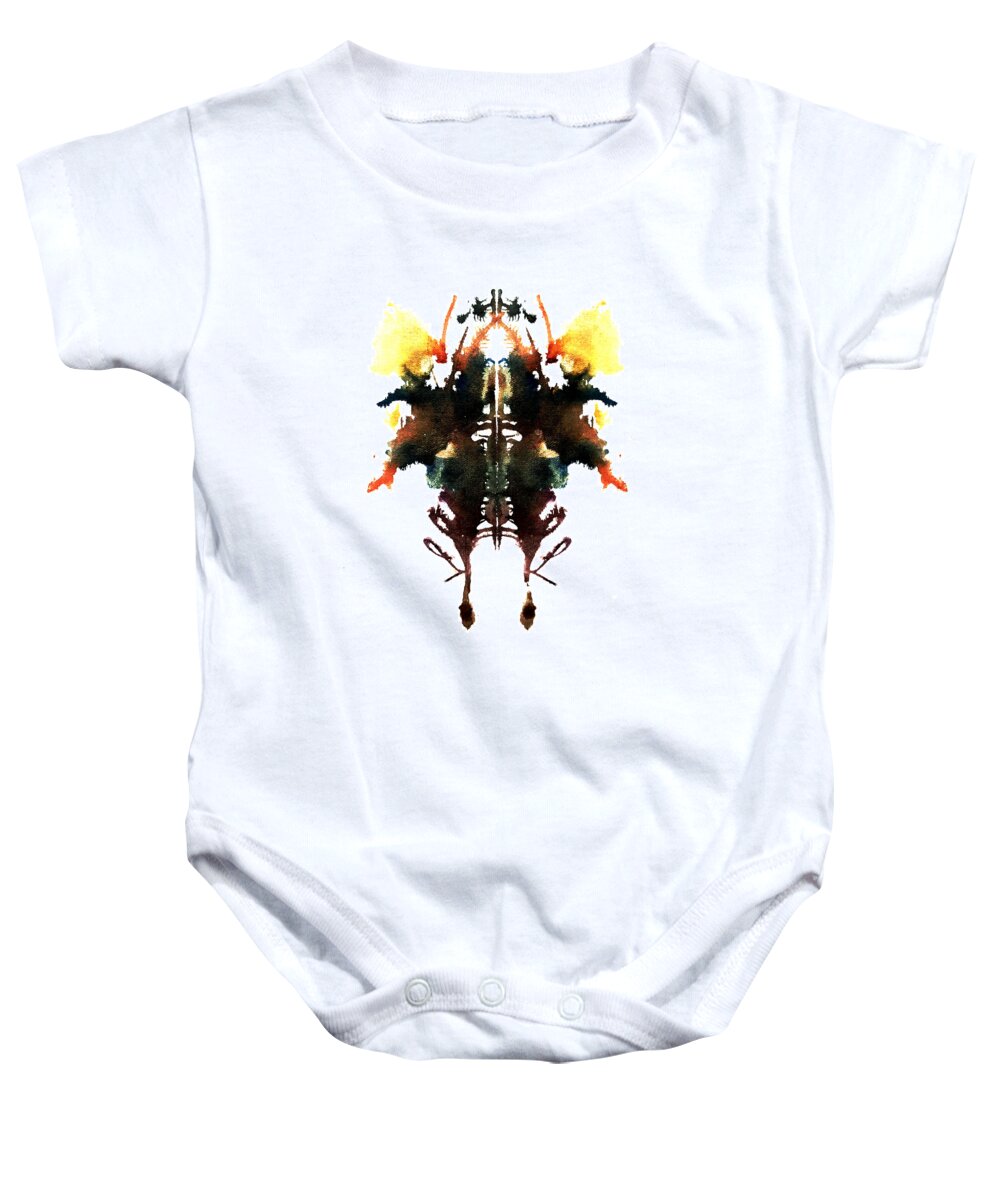 Abstract Baby Onesie featuring the painting Squished Bug by Stephenie Zagorski