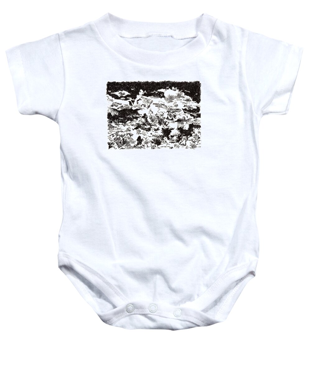 Cloud Baby Onesie featuring the drawing Summer Cloud Composite - September 2023 by Joseph A Langley