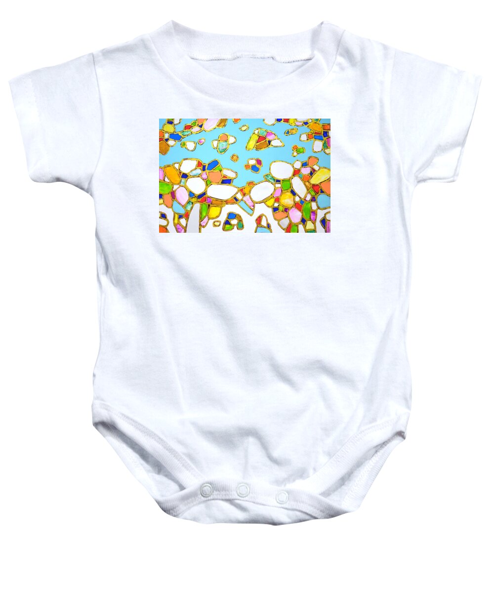 Stones Baby Onesie featuring the painting 	Summer. by Iryna Kastsova