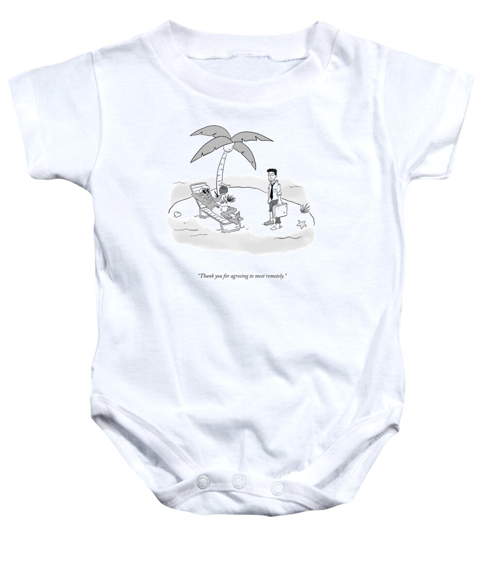 Cctk Baby Onesie featuring the drawing Thank You For Agreeing by Akeem Roberts