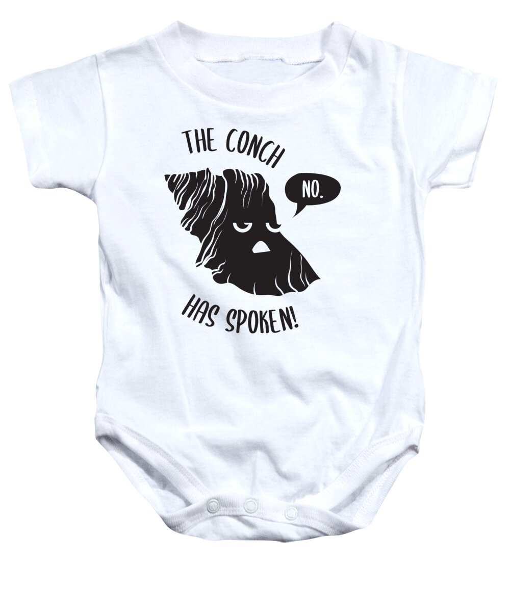 Colorful Baby Onesie featuring the digital art The Conch Has Spoken No by Jacob Zelazny