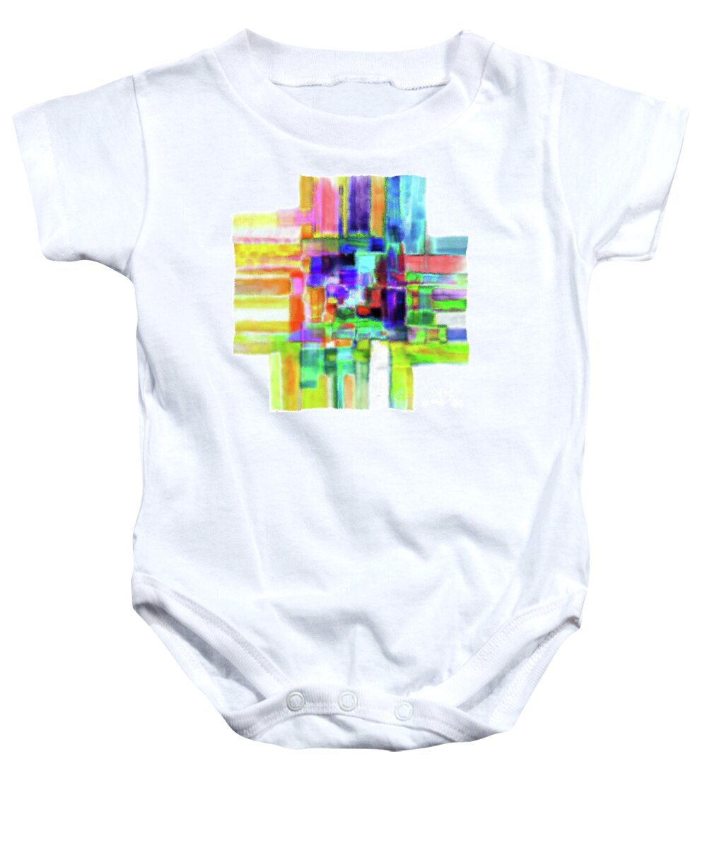 Colorful Baby Onesie featuring the painting The Dichotomy of Spring by Neece Campione