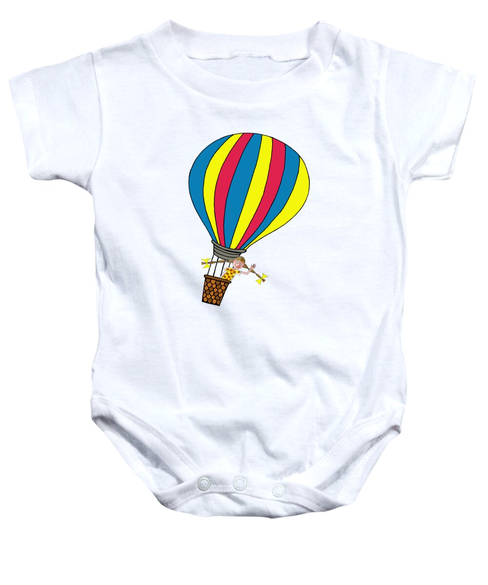 Girl Baby Onesie featuring the mixed media The Girl Who Could Fly by Andrew Hitchen