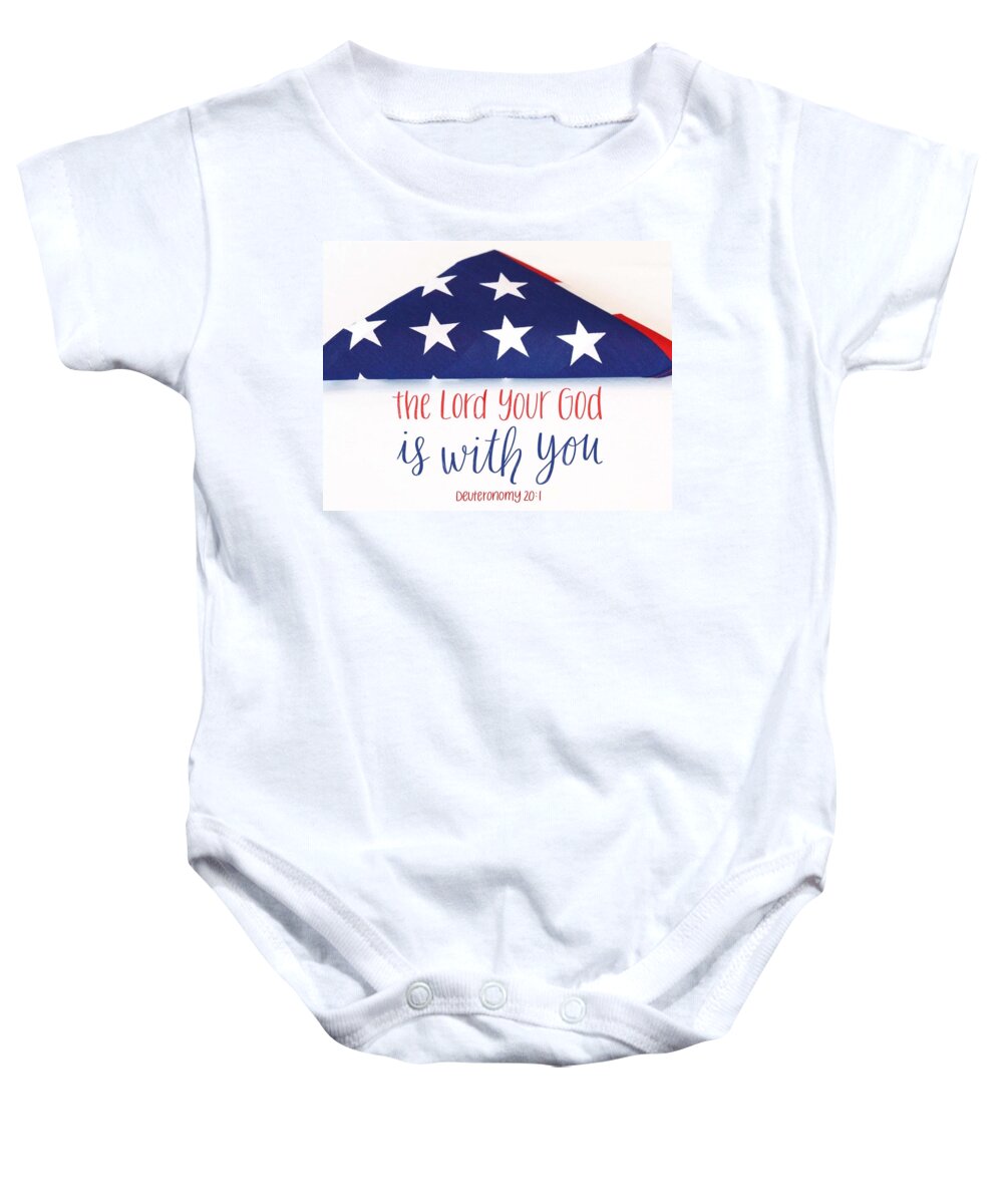  Baby Onesie featuring the digital art The Lord is With You by Stephanie Fritz