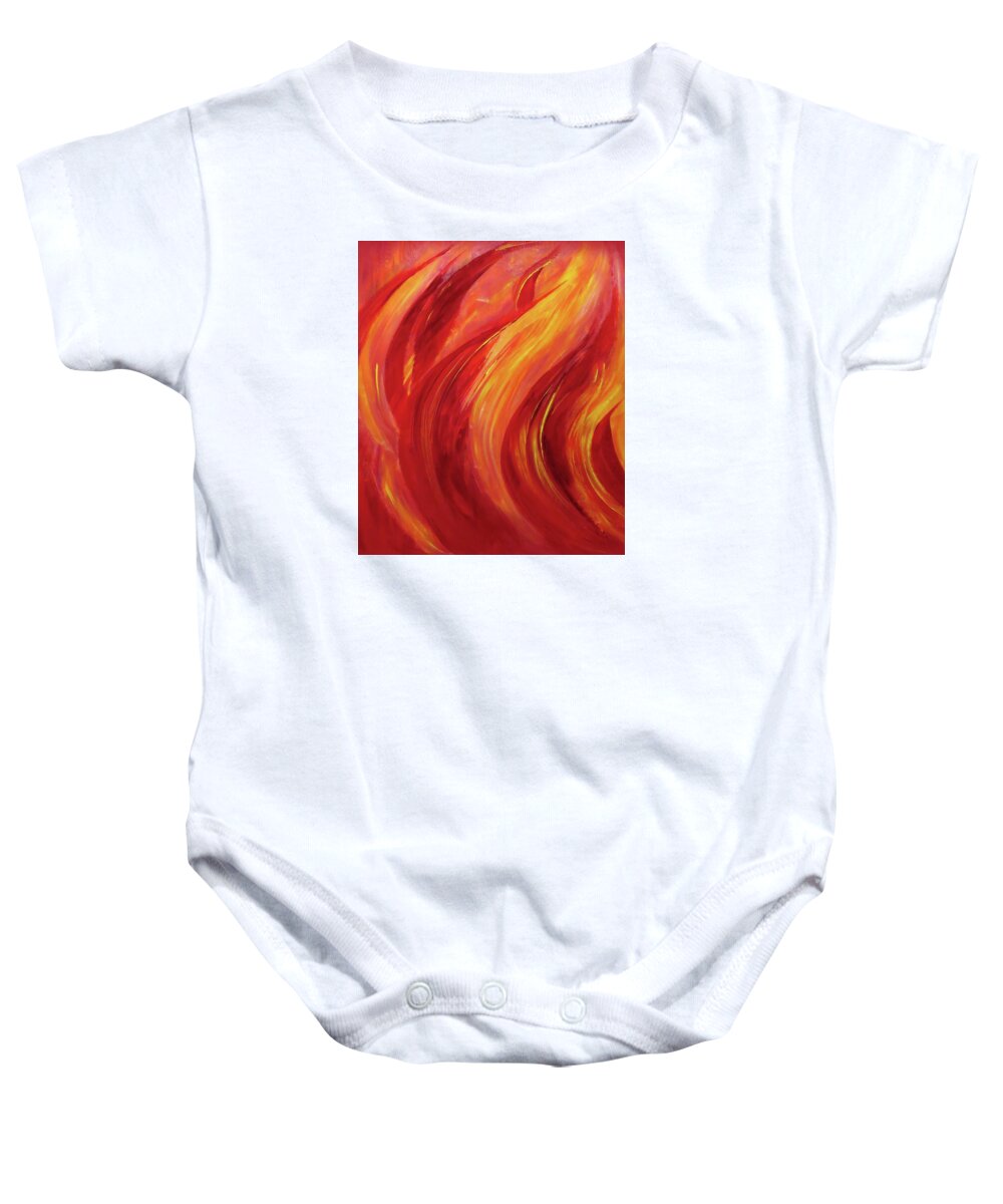 Painting Baby Onesie featuring the painting The Power Of Courage by Johanna Hurmerinta