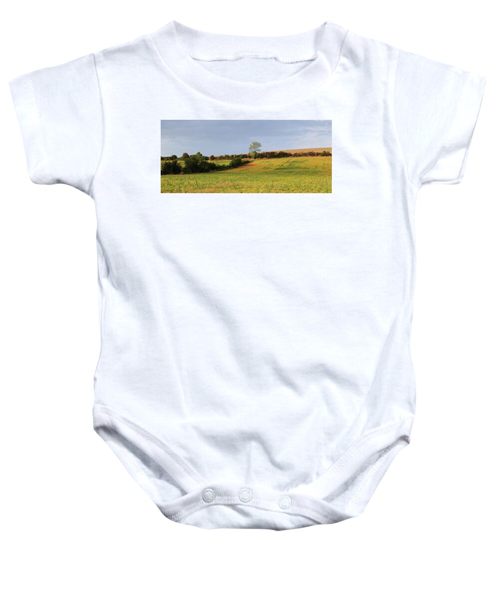 Landscape Baby Onesie featuring the photograph The space curvature by Karine GADRE