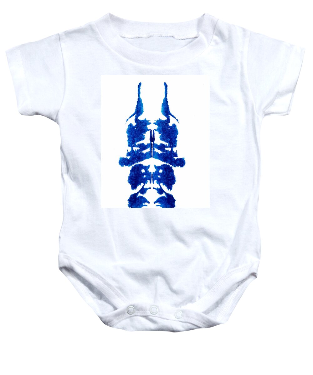 Abstract Baby Onesie featuring the painting Third Eye Chakra by Stephenie Zagorski