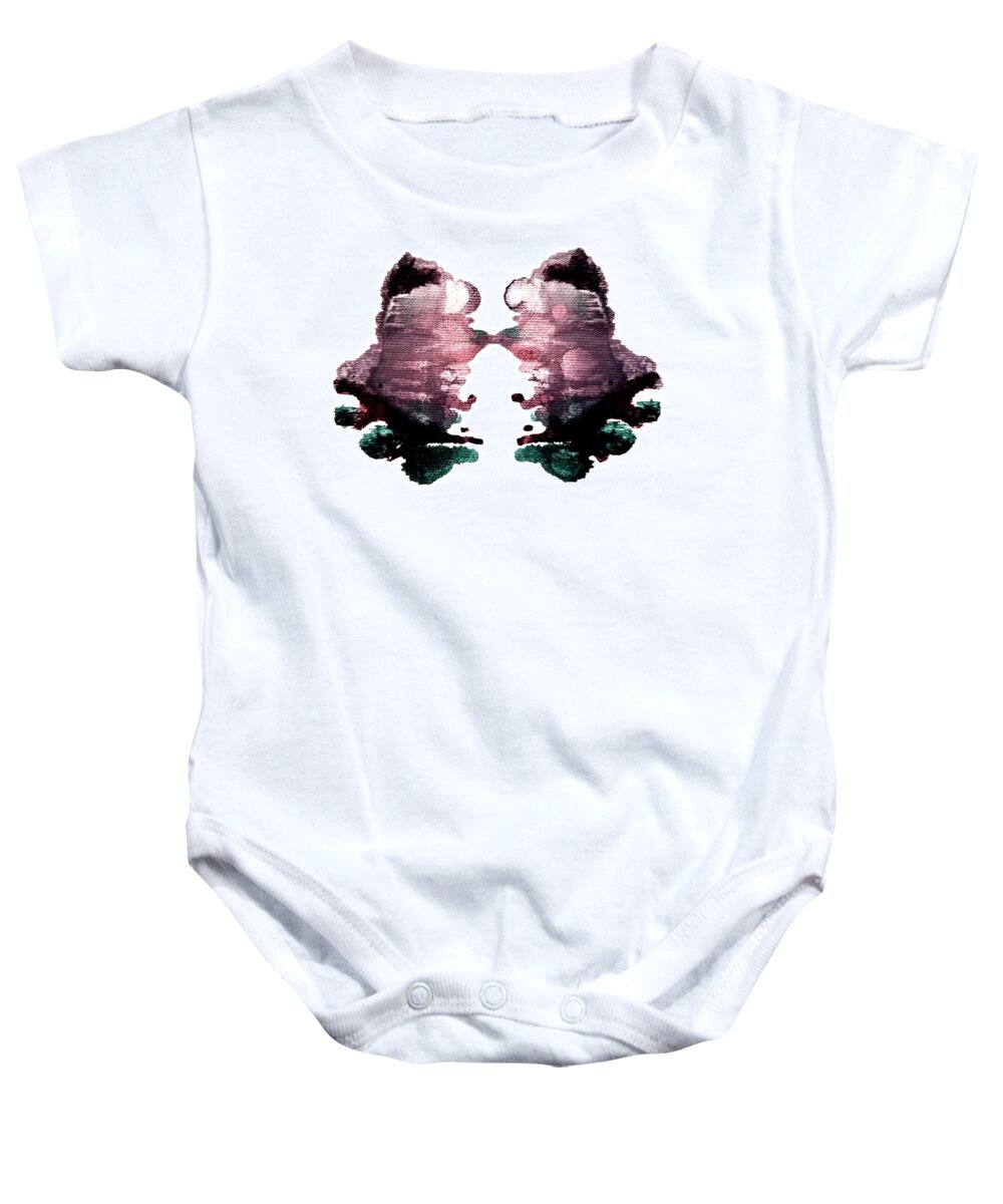 Abstract. Crystals Baby Onesie featuring the painting Three Jades by Stephenie Zagorski