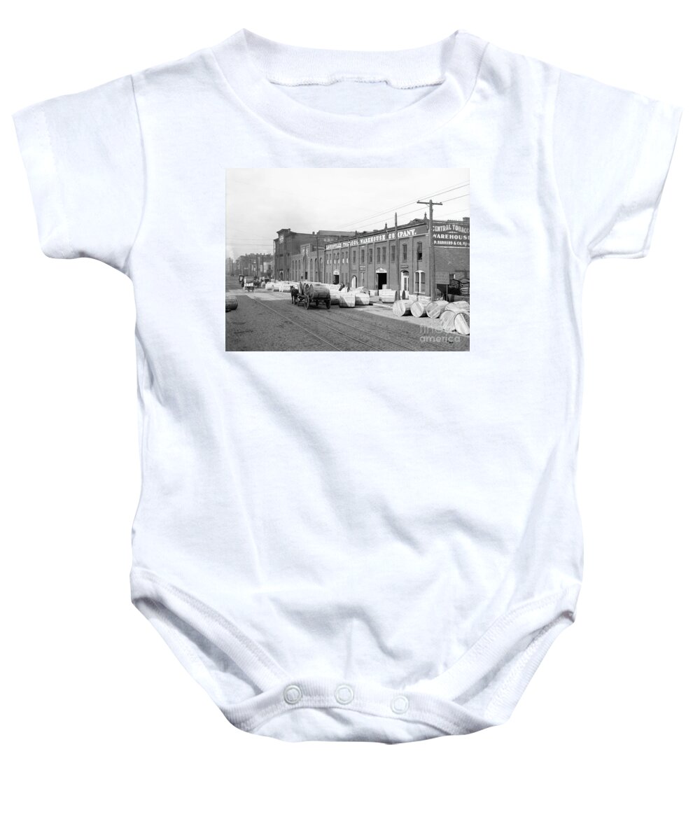1906 Baby Onesie featuring the photograph Tobacco Warehouse, 1906 by Granger