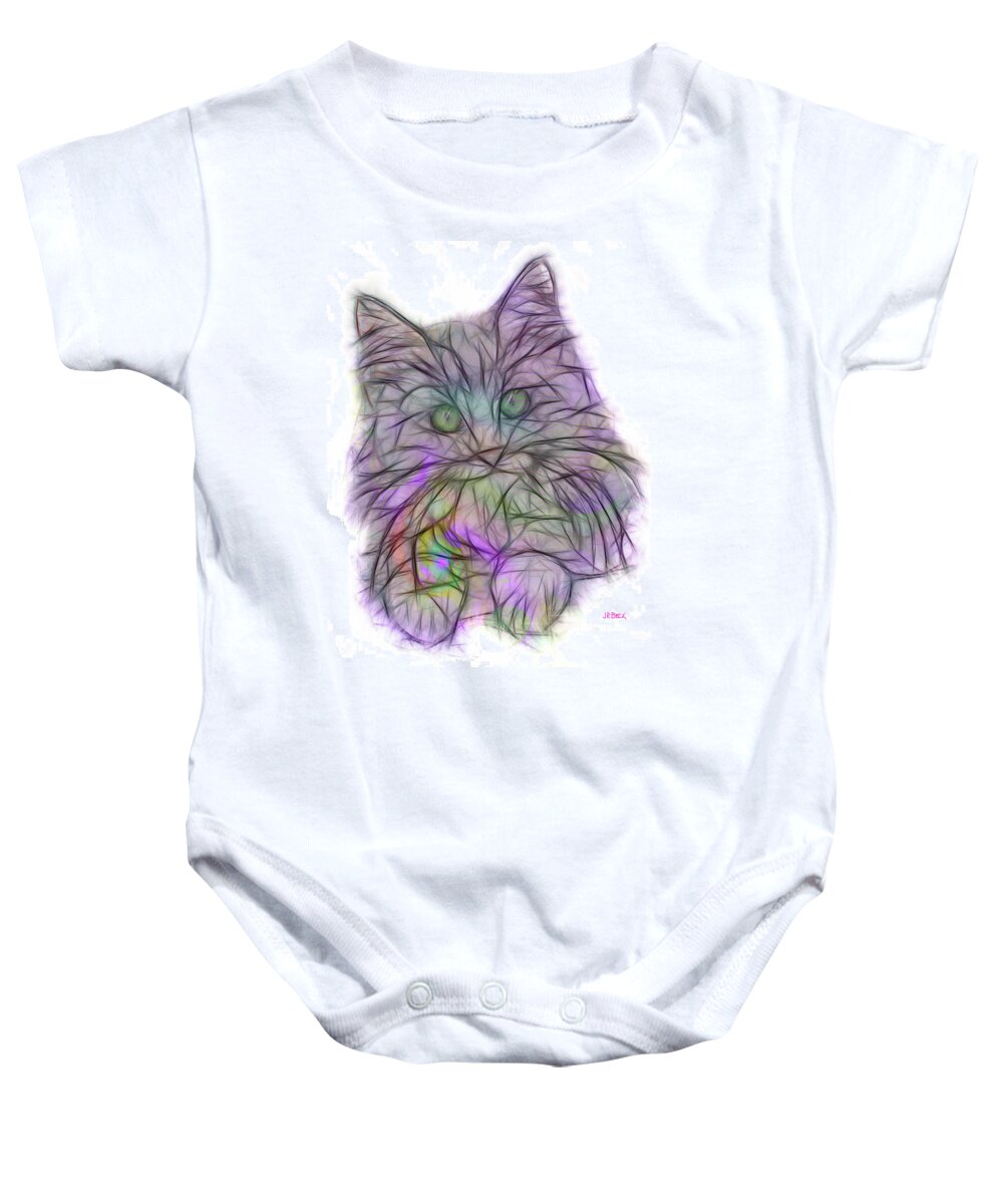 Cats Baby Onesie featuring the digital art Too Cute by Studio B Prints