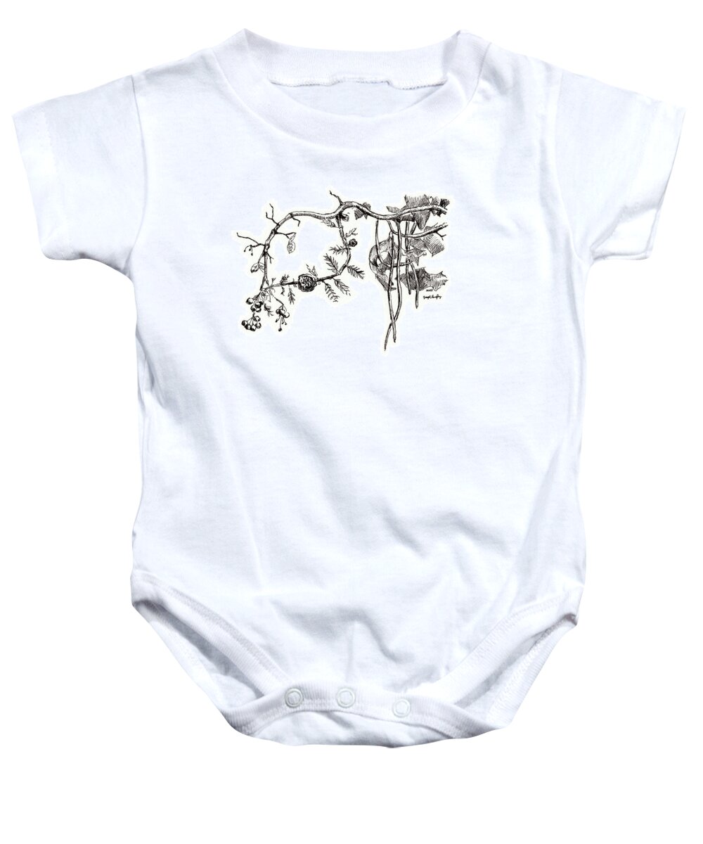 Reproduction Baby Onesie featuring the drawing Treeproduction - September 2023 by Joseph A Langley