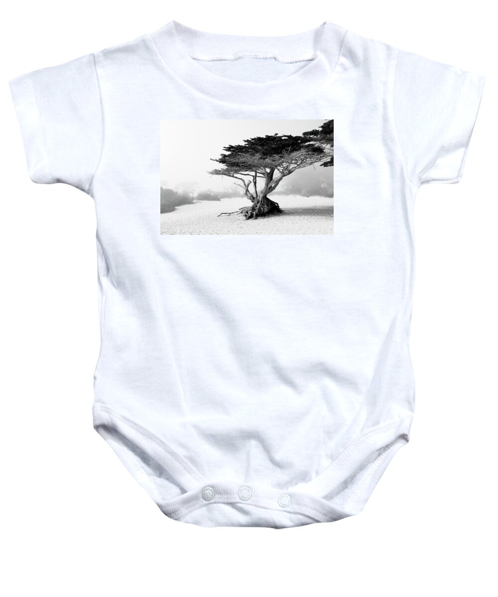 Nature Baby Onesie featuring the photograph Twisted tree at Carmel-by-the-Sea by Eyes Of CC