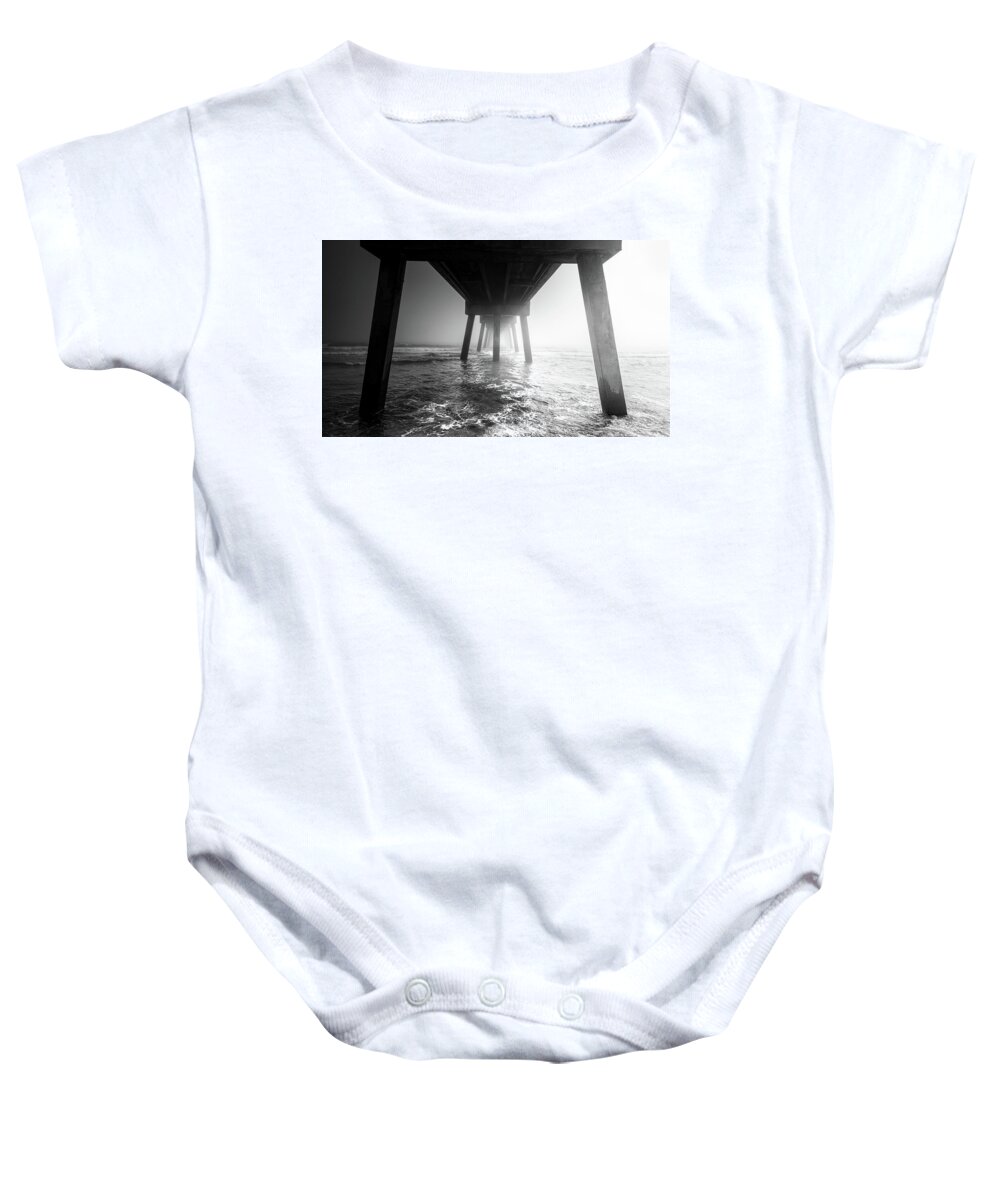 Pier Baby Onesie featuring the photograph Two Halves by Jordan Hill