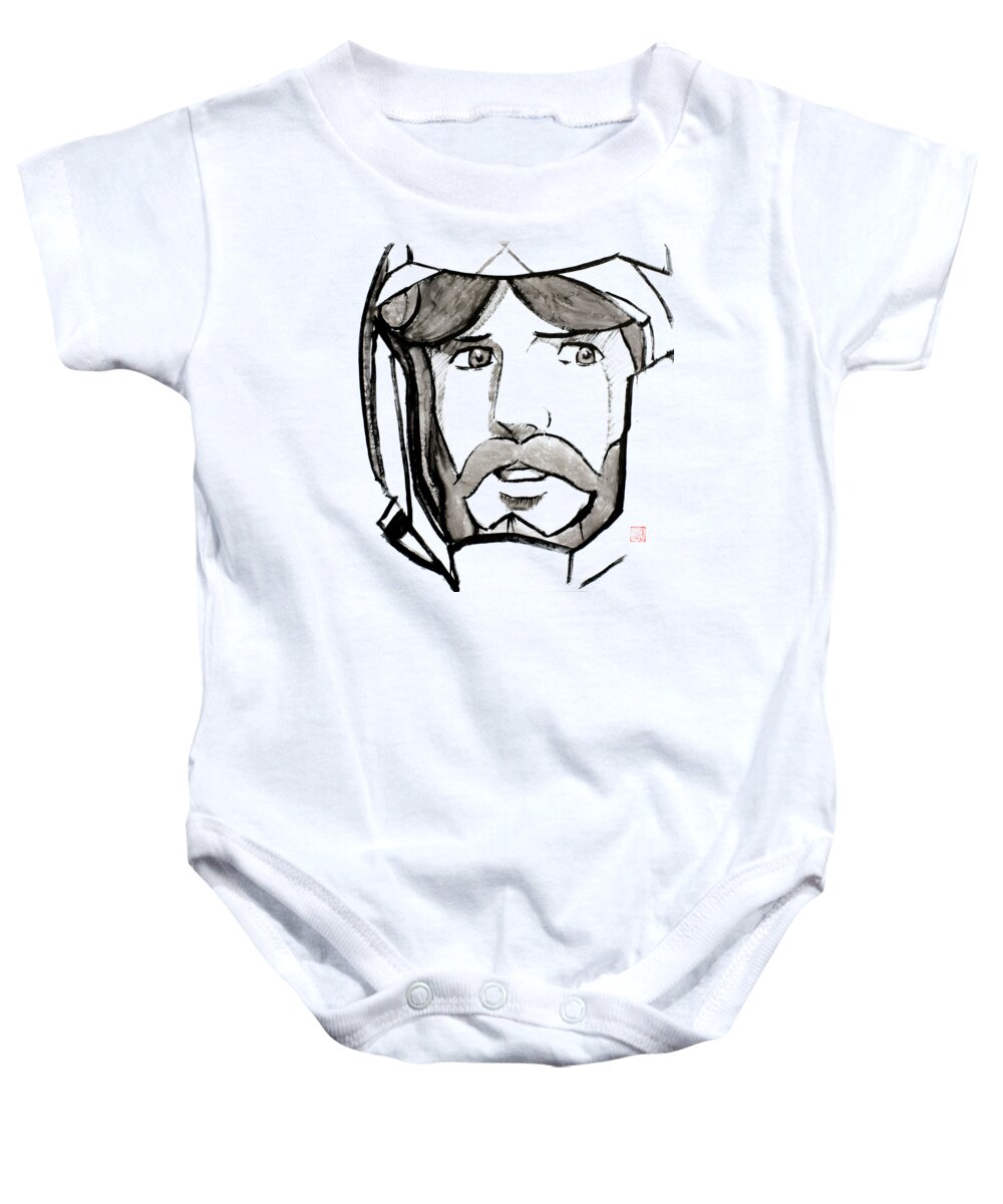 Ulysses Baby Onesie featuring the painting Ulysse 31 by Pechane Sumie