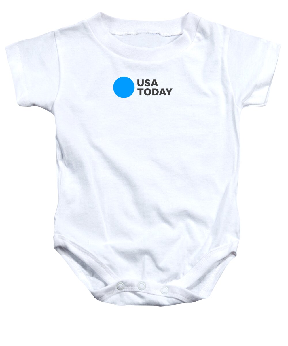 Usa Today Baby Onesie featuring the digital art USA TODAY Black Logo by Gannett Co