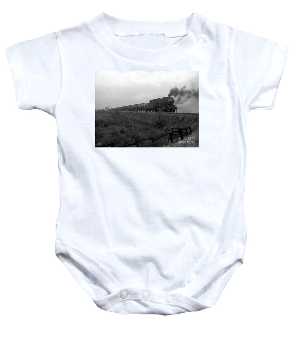 Old Baby Onesie featuring the photograph WD steam locomotive by Bryan Attewell