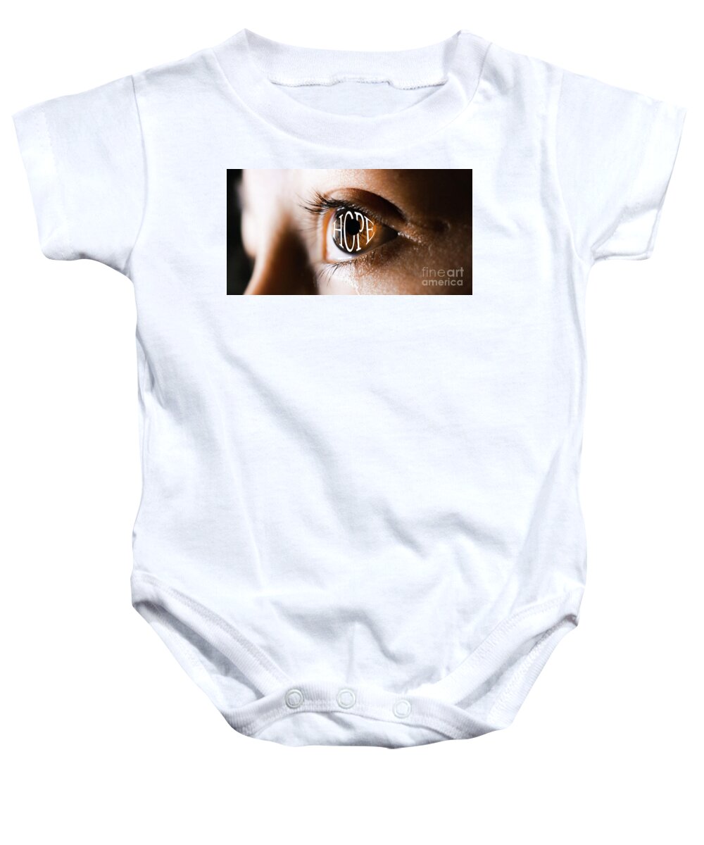 Hope Baby Onesie featuring the photograph We all must have Hope-colour by Pics By Tony