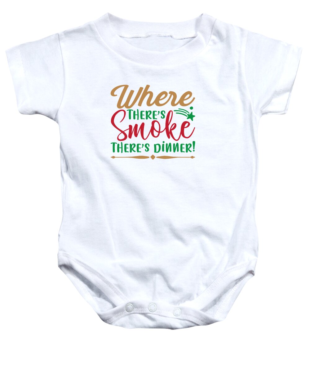 Boxing Day Baby Onesie featuring the digital art Where theres smoke theres dinner by Jacob Zelazny