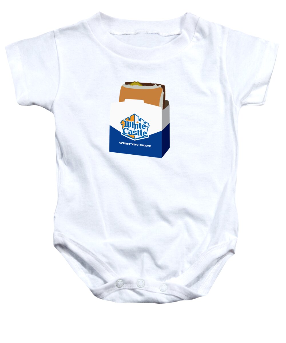  Baby Onesie featuring the digital art White Castle by Nicholas Grunas