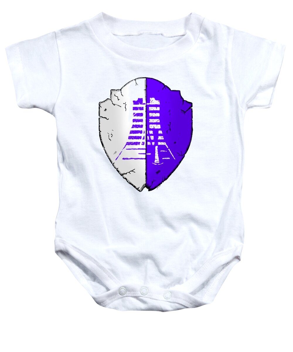 Herald Baby Onesie featuring the digital art Wilson Hall by John Armstrong