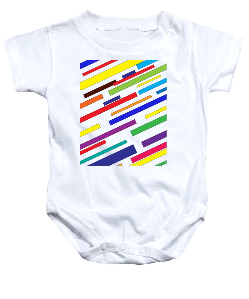Abstract Baby Onesie featuring the digital art Woogie by George Pennington